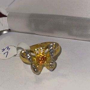 New Size 7 Butterfly Ring